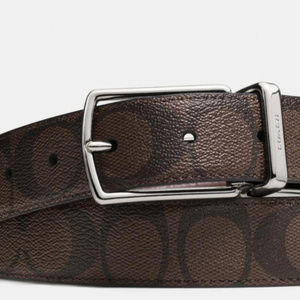 NWT Brown Coach Modern Belt in Signature Canvas